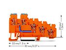 Initiatorenklemme WAGO 2.5mm² 4L orange