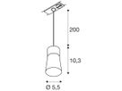 Pendelleuchte SLV PURI 2.0 Cone AD1PH GU10 1×6W DIM Ø55mm schwarz