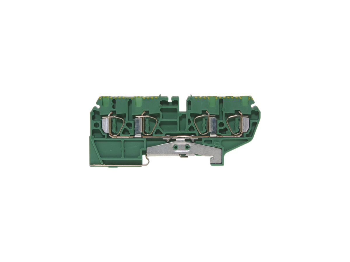 Schutzleiter-Reihenklemme Woertz Ex 0.5…2.5mm² Federzuganschl.4×1 TH35 grün/gelb