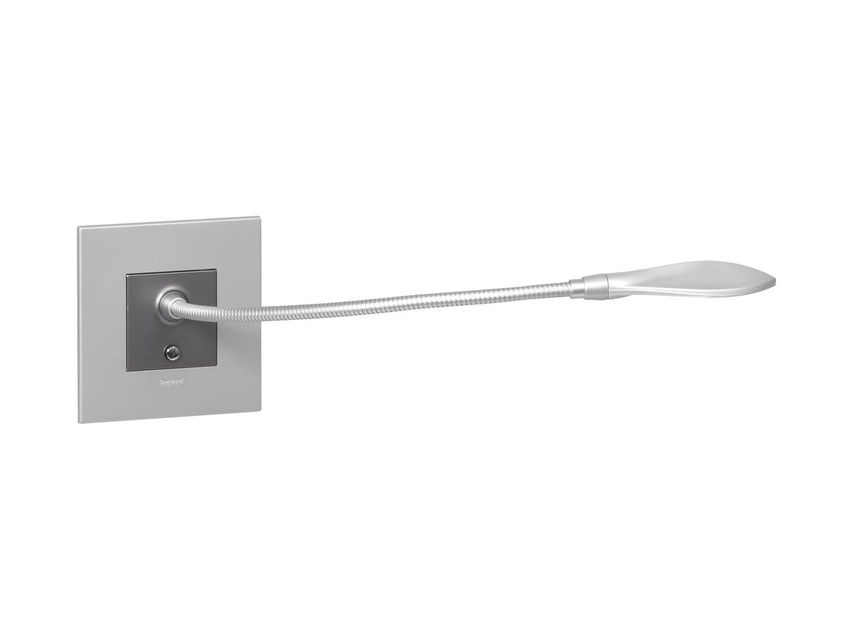 UP-LED-Leseleuchte Legrand Arteor 3.3W 3000K, Schalter+Flexarm, magnesium