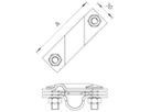 Anschlussschelle Bettermann für Rund-und Flachleiter 20mm Stahl tZn