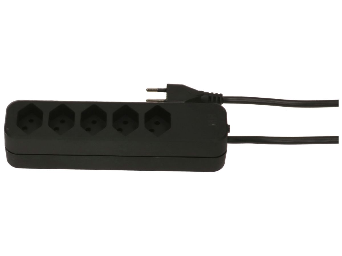 Steckdosenleiste MAX HAURI Swiss-Line 3m 5×T13 schwarz 2×Magnet