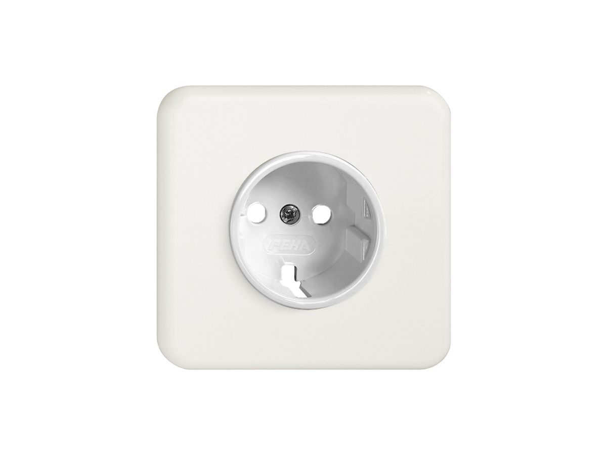 Frontset FH zu Steckdose Schuko weiss