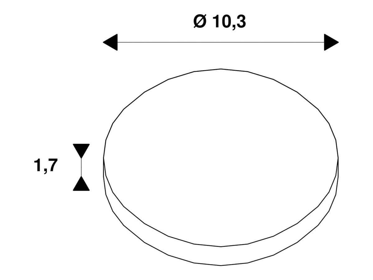 Reflektor SLV NUMINOS L Kunststoff Ø103mm gold