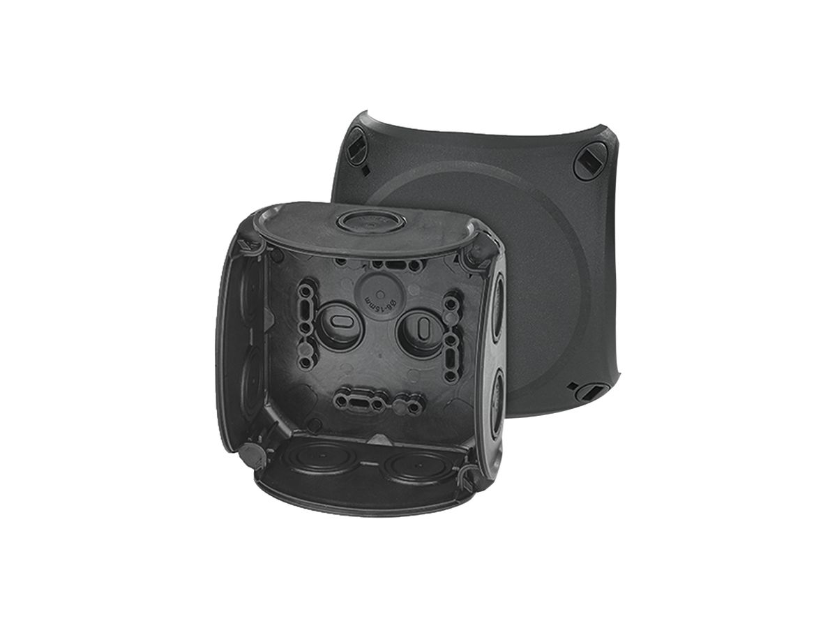 AP-Abzweigdose Gustav Hensel DK 0400 B 104×104×70mm Kunststoff IP66 schwarz