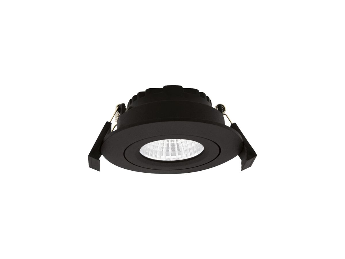 LED-Downlight DOTLUX CIRCLEminidim 6W 580lm 3000K IP44 38° DIM Ø85mm schwarz