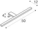 LED-Spiegelleuchte SLV DORISA, 7W 4000K 350lm lang IP44 Chrom