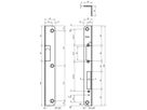 Schliessblech BSW Winkel 250×25/32×2mm Befestigung 4/3-Loch DIN L