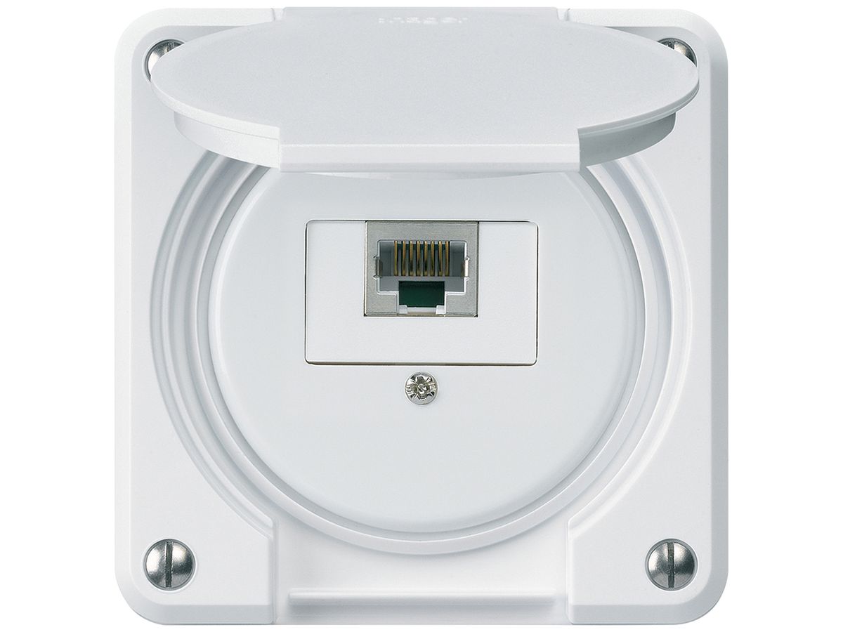 UP-Anschlussdose robusto IP55 weiss 1×RJ45/s für Kombination