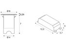 EB-LED-Bodenleuchte SLV TRAIL-LITE IP44/67 5W 100lm 830 Ø60mm 4er Set