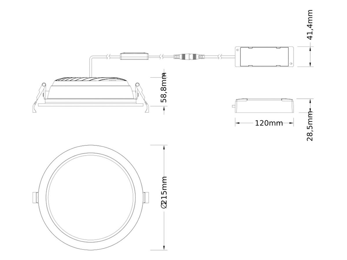 LED-Downlight LEDVANCE COMFORT OP 30W 3600lm 930/940 IP20/44 100° Ø215 weiss