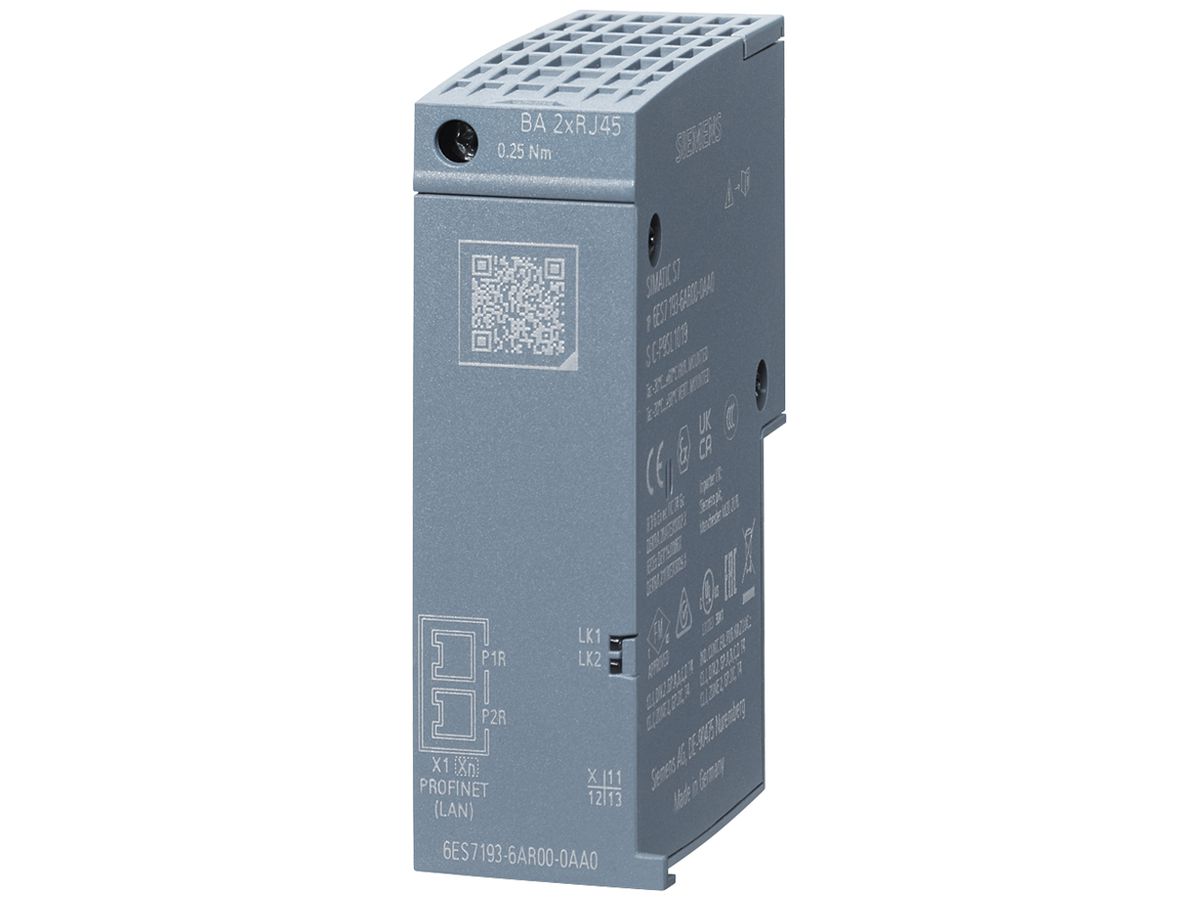 SPS-Busadapter Siemens SIMATIC ET200SP BA 2×RJ45, PROFINET