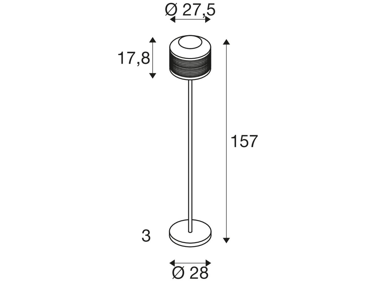 Stehleuchte SLV PANTILO ROPE E27 1×15W DIM gold