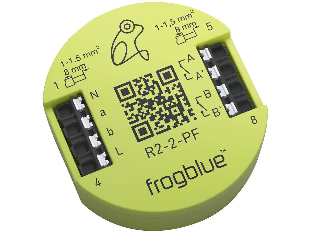 EB-RF-Schaltrelais frogblue frogRelay2-2-PF, 2-Kanal 230V max. 6A, 2 Eingänge
