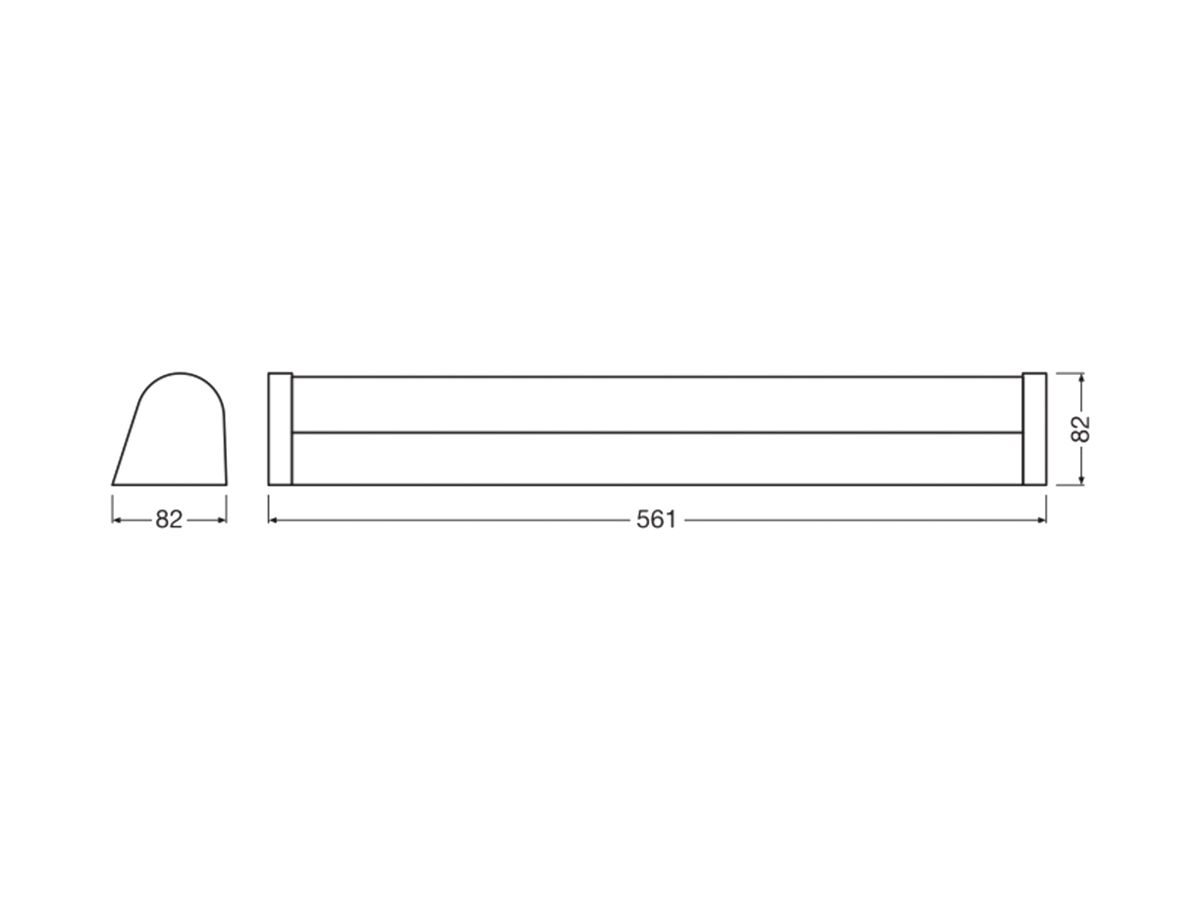 LED-Wandleuchte LEDVANCE LINEAR MR 11W 1430lm 830/840 IP44 561×82mm weiss