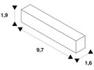 Endeinspeiser SLV 48V TRACK DALI links schwarz