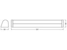 LED-Wandleuchte LEDVANCE LINEAR MR 11W 1430lm 830/840 IP44 561×82mm weiss