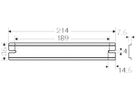 Tragschiene Hensel, 214mm, für DK / KF / EB 50…