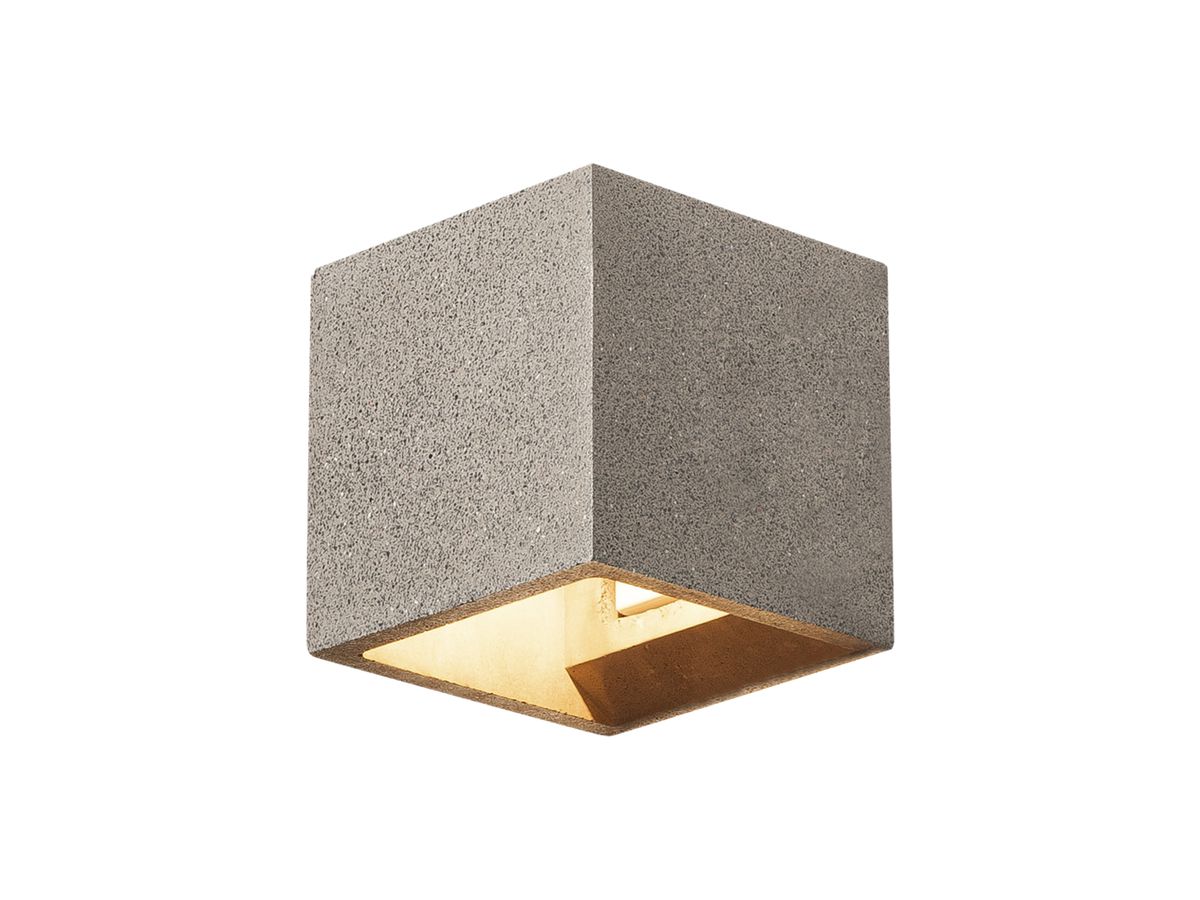 Wandleuchte SOLID CUBE QT14, G9 230V IP20 schwarzer Sandstein
