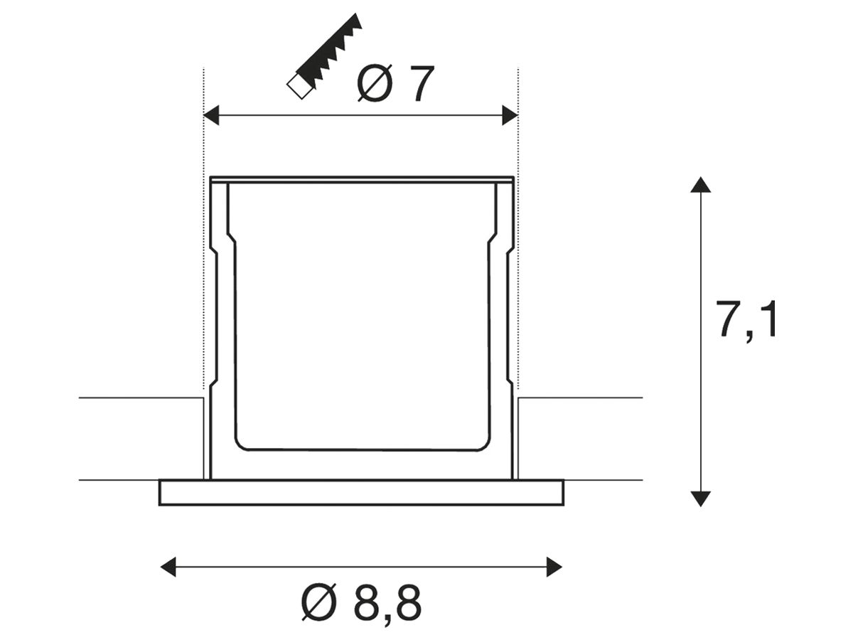 EB-LED-Deckenleuchte KAMUELA ECO 6.5W 3000K dimmbar 38° IP65 schwarz