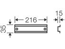 Profilschiene DIN-35 L 216 zu Apparategehäuse Gr.1, 2 und 3