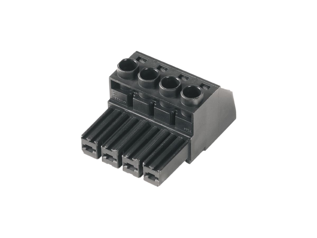 Buchsenstecker Weidmüller BVF HP geschlossen 7.62mm 5L verzinnt schwarz