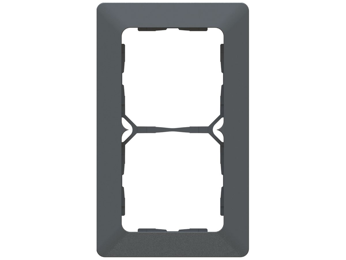 Abdeckrahmen MH priamos 2×1 mit Designprofil anthrazit