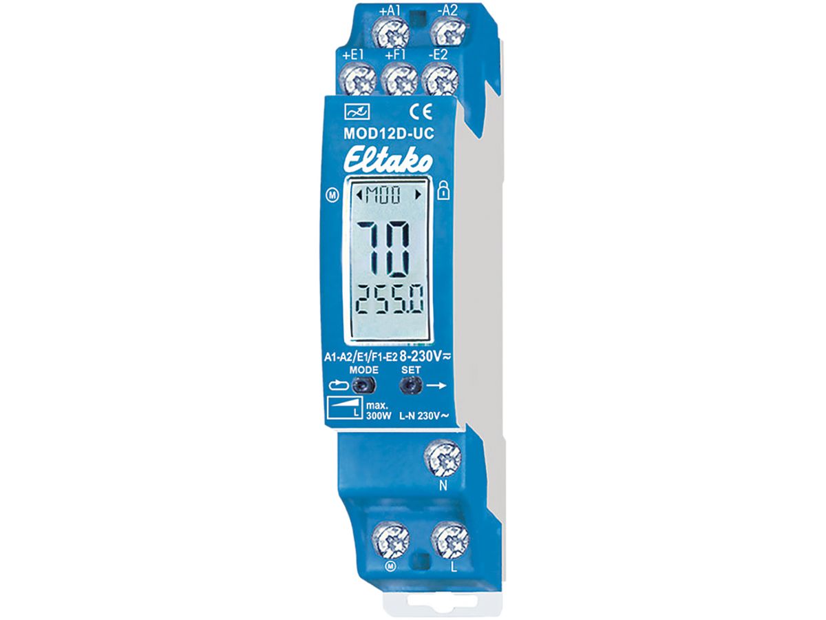 EB-Ferndimmer Eltako 300W 8…230VUC, MOD12, LCD