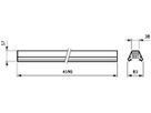 Tragschiene 4MX056 583 5×2.5mm² weiss