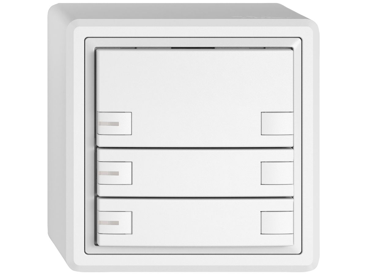 AP-Universaltaster EDIZIO.liv UNI SNAPFIX® m.LED RGB 6× 1-Tbed.ws