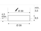 EB-LED-Deckenleuchte SLV MEDO 40 16W 2350lm 930/940K 80° Ø380mm weiss