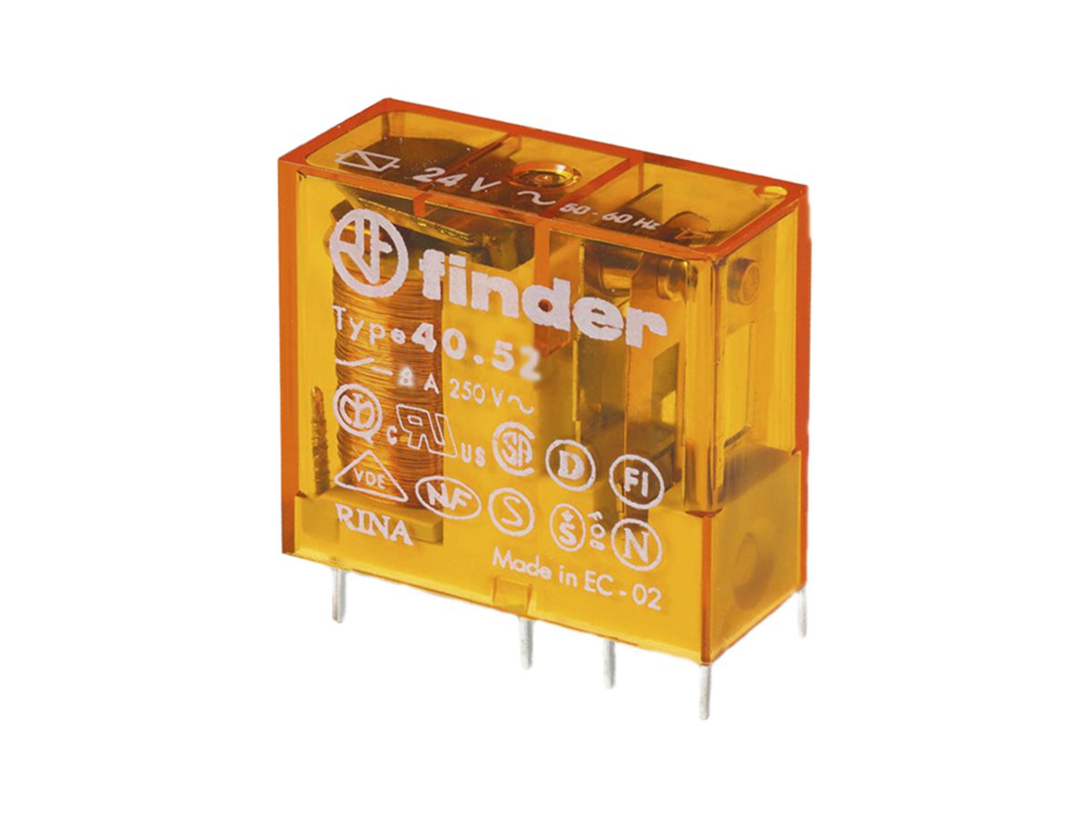 Schaltrelais Finder 40, 2W 8A/110VAC AgNi 6900Ω 5mm RT II