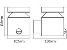 LED-Wandleuchte LDV ENDURA STYLE CYLINDER WALLSENS 6W 360lm 3000K Edelstahl