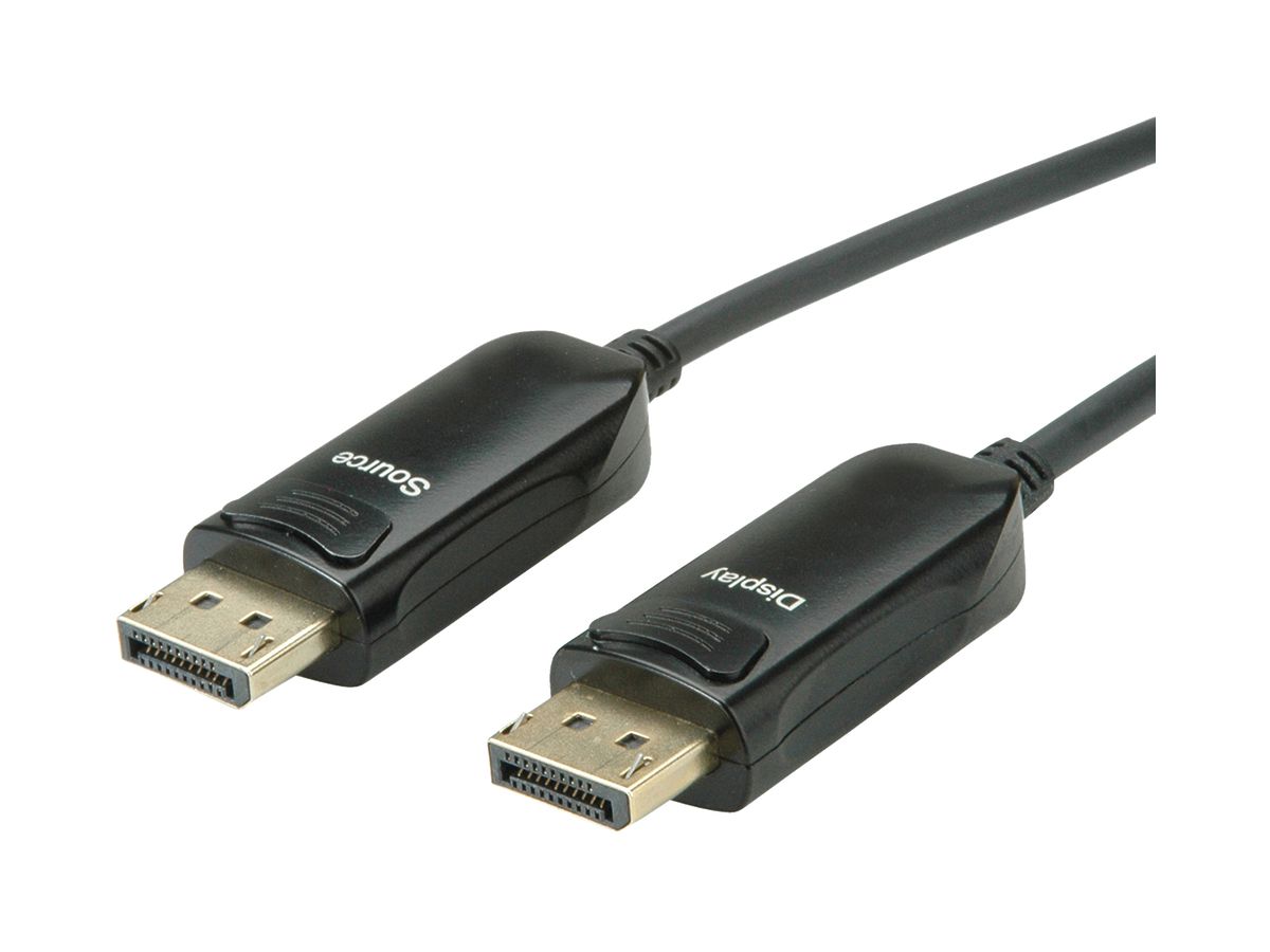 DisplayPort-Kabel ROLINE 8K@60Hz (DisplayPort 1.4) AOC HDR schwarz 30m