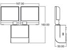 LED-Strahler theLeda S 17W 2×900lm 4000K weiss IP55