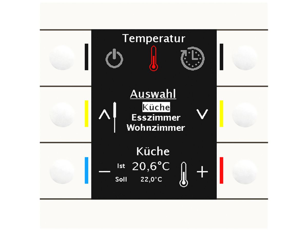 UP-Bediengerät KNX MDT BE-BZS86.01 6T Display weiss gl
