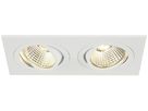 EB-LED-Downlight SLV NEW TRIA, 2×6W 1200lm 2700K 38° eckig IP20 mattweiss