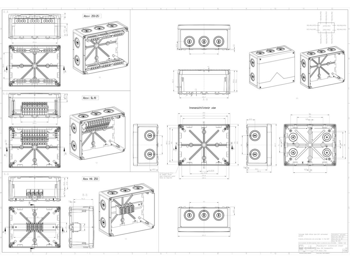AP-Abzweigdose Spelsberg Abox Pro 250-25² 202×252×120mm IP69 gu