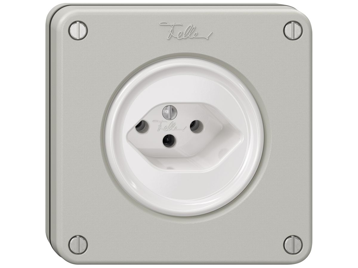 UP-Steckdose NEVO SNAPFIX® 1×T13 10A 250V 87×87×32mm IP21 lgu