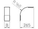 Deckel Bettermann zu Aussenbogen vertikal 90° 35×300mm Double Dip