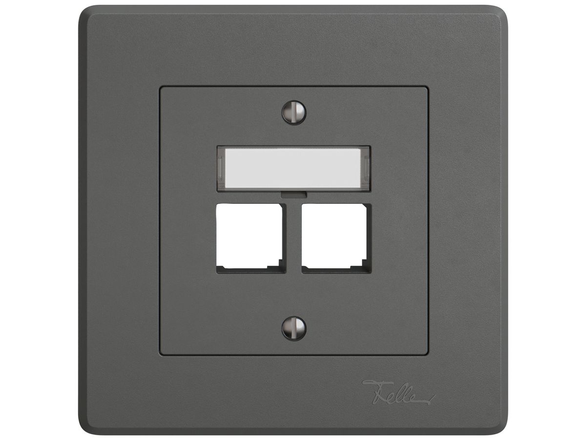 UP-Montageset EDIZIO.liv EASYNET S-One SNAPFIX® gerade 2×RJ45 dgu