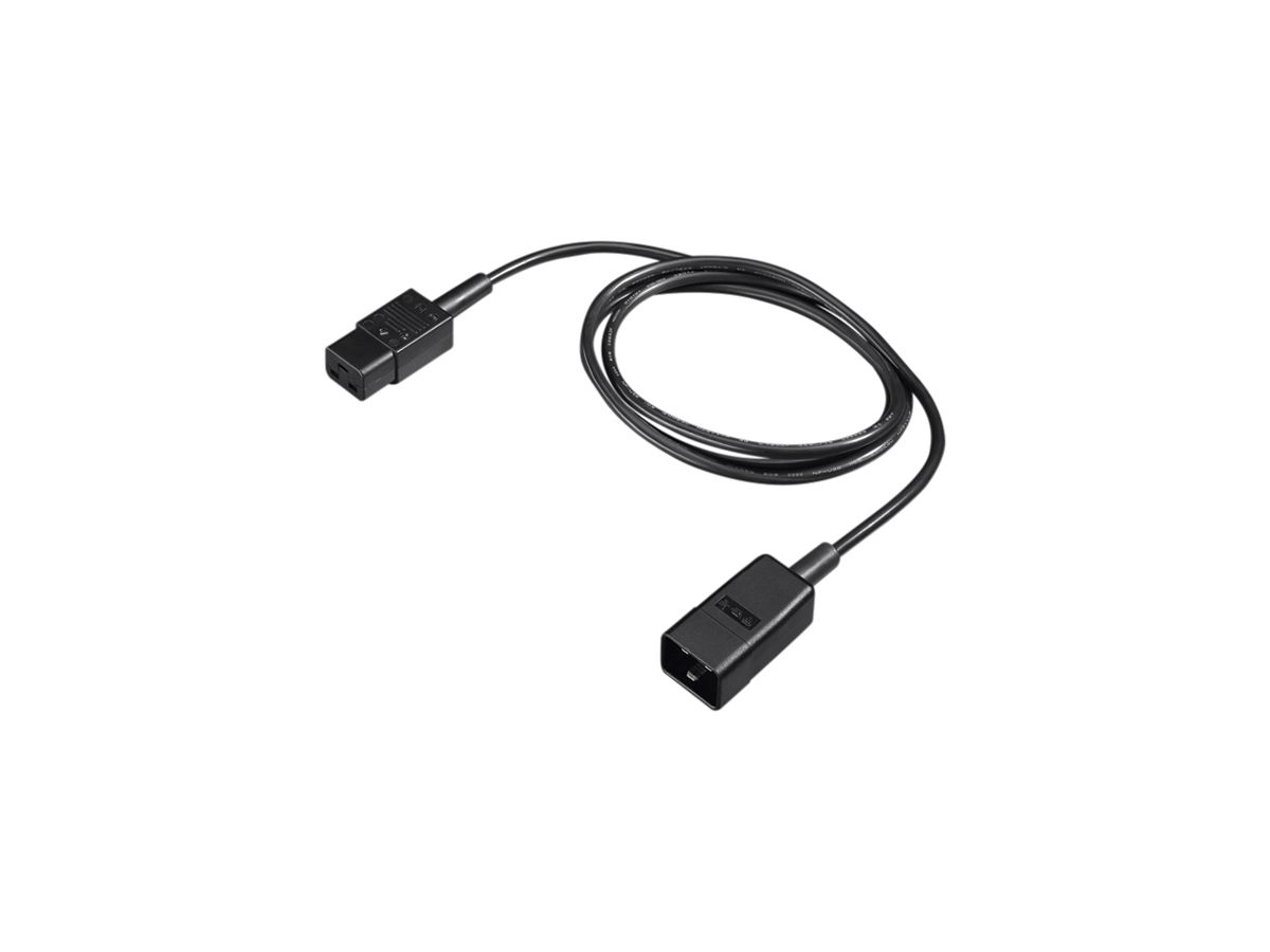 Verlängerungskabel Rittal DK 7200.217 C20/C19 230V 3P 16A PVC schwarz 1.8m
