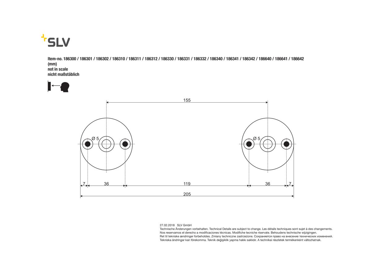 Deckenumlenker SLV für TENSEO, 2 Stück schwarz