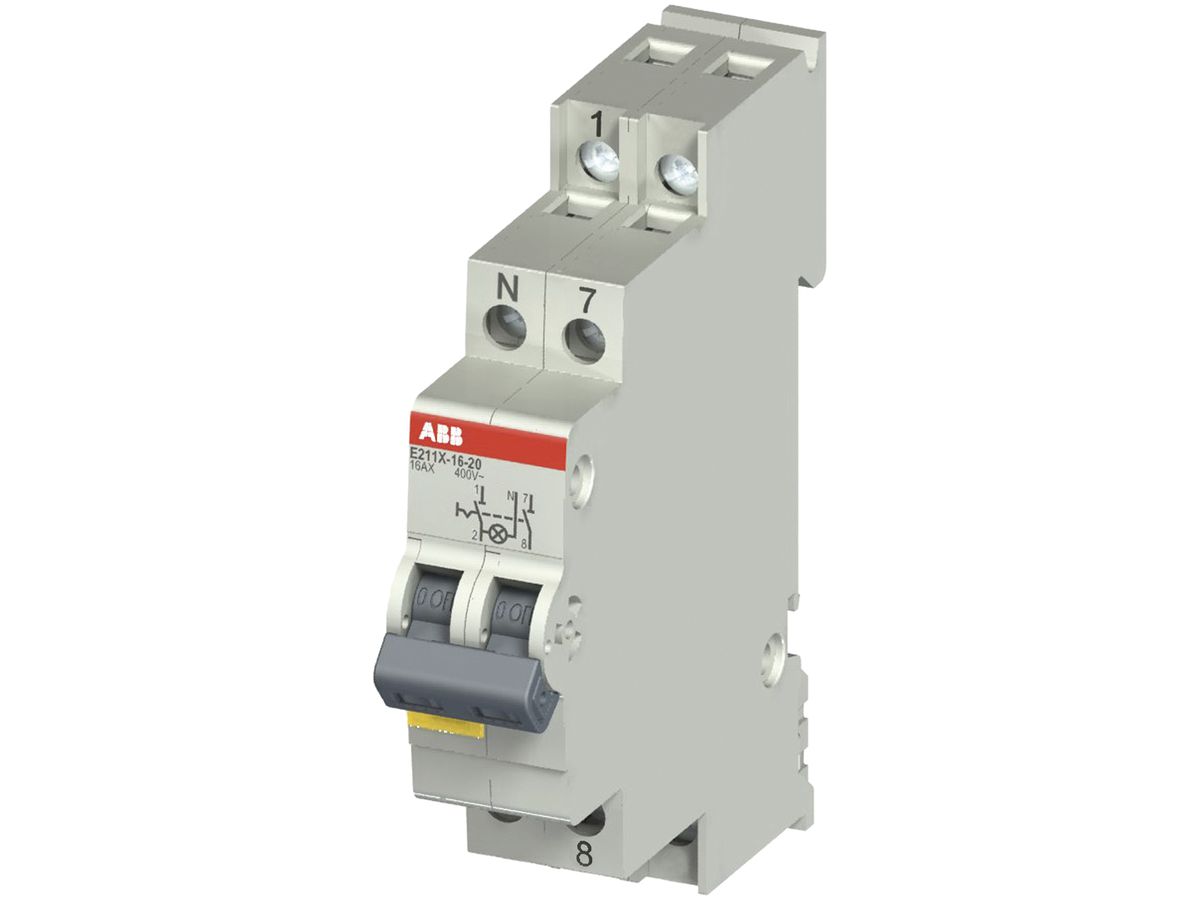 REG-Ausschalter LED ABB E211, 6A/250V 2L 2S, 1TE, "0-I"