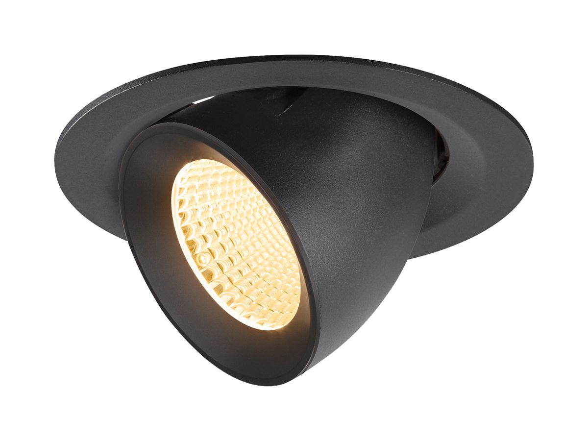 LED-Downlight SLV NUMINOS GIMBLE M 12W 1800lm 3000K MB DALI Ø135×95 schwarz