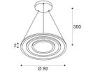 LED-Pendelleucht.SLV ONE FLAT triple 58W 3500lm 927/930 DALI direkt Ø800 schwarz