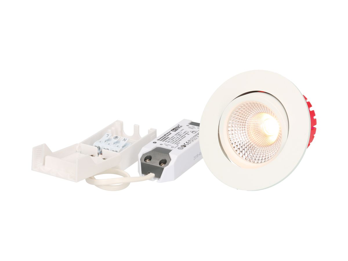 EB-LED-Spot maxLUCE Solv 8W 230V 710lm 3000K Loch-Ø68mm weiss 38°