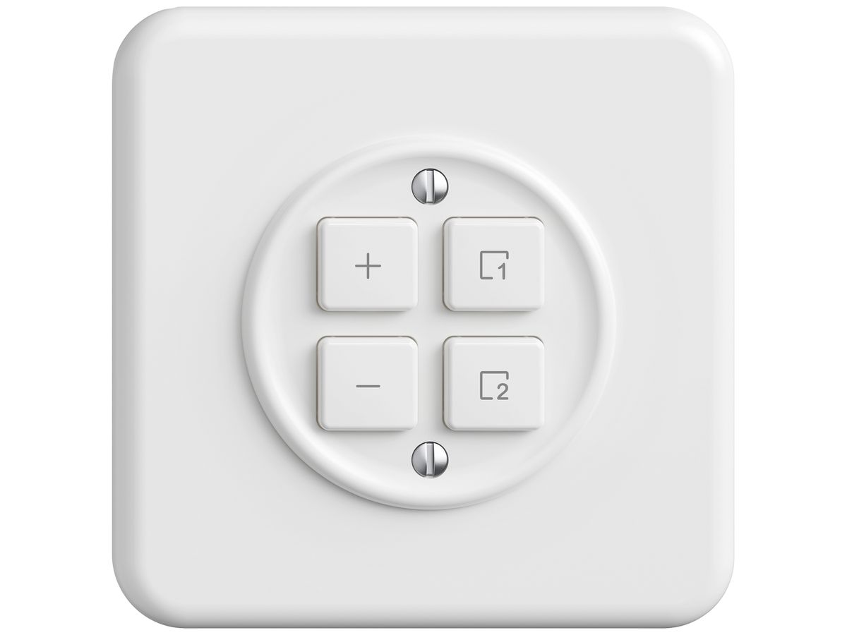 UP-Montageset STANDARDdue Wiser SNAPFIX® f.Dimmer 1K Szene 4 Tasten ws