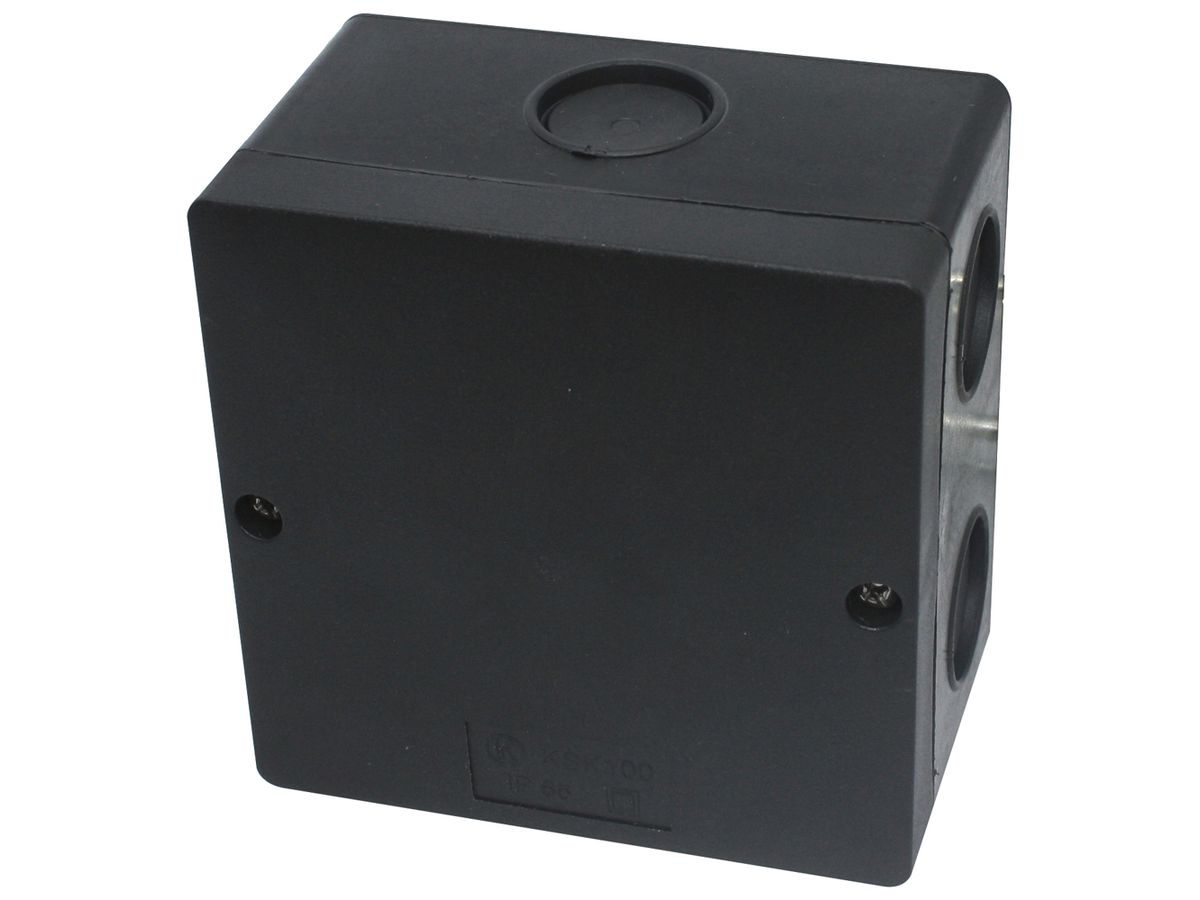 Abzweigdose EasyFix, für Gitterbahnen, 101×101×62mm, schwarz