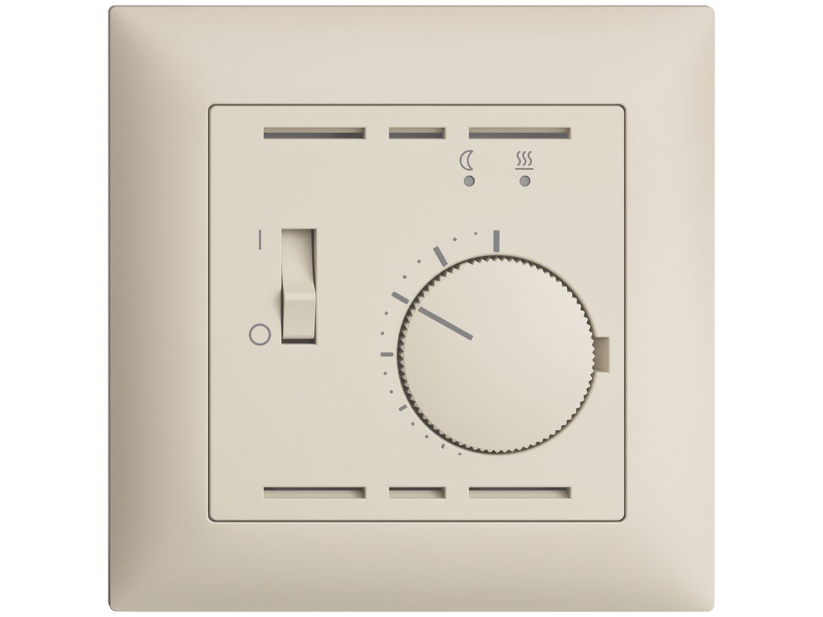 Frontset EDIZIOdue crema, 88×88mm für Raumthermost. mit Fühler